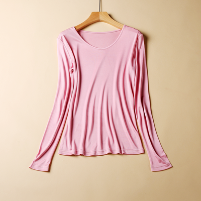 2018春季桑蚕丝上衣 女士针织真丝打底衫内衣睡衣的时尚魅力